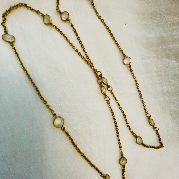 LOOKING GLASS CHAIN GOLDEN continuous chain vintage inspired necklace - Picture 2 of 2